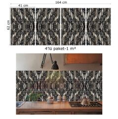 FAYANS ÜSTÜ PVC KAPLAMA 41 X 62 SIRALI MERMER DESEN-792