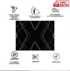 FAYANS ÜSTÜ PVC KAPLAMA 41 X 62 SİYAH ASORTİ MERMER DESEN-793