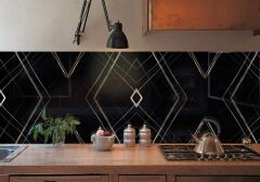 FAYANS ÜSTÜ PVC KAPLAMA 41 X 62 SİYAH ASORTİ MERMER DESEN-793