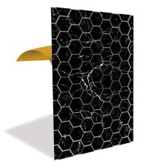 FAYANS ÜSTÜ PVC KAPLAMA 41 X 62 SİYAH PETEK DESEN-795