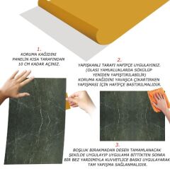 FAYANS ÜSTÜ PVC KAPLAMA 41 X 62 SİYAH - YEŞİL MERMER DESEN-796