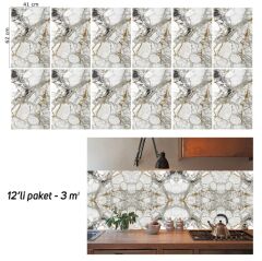 FAYANS ÜSTÜ PVC KAPLAMA 41 X 62 TAŞ MERMER DESEN-797