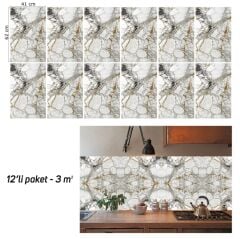 FAYANS ÜSTÜ PVC KAPLAMA 41 X 62 TAŞ MERMER DESEN-797