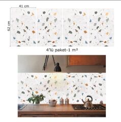 FAYANS ÜSTÜ PVC KAPLAMA 41 X 62 TERRAZO MERMER DESEN-798