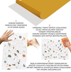 FAYANS ÜSTÜ PVC KAPLAMA 41 X 62 TERRAZO MERMER DESEN-798