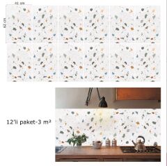 FAYANS ÜSTÜ PVC KAPLAMA 41 X 62 TERRAZO MERMER DESEN-798