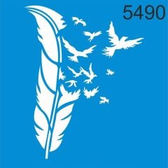 Stencıl Tüy Desen - 5490