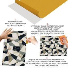 FAYANS ÜSTÜ PVC KAPLAMA 41 X 62 ÜÇGEN KIRIMLI DESEN-800