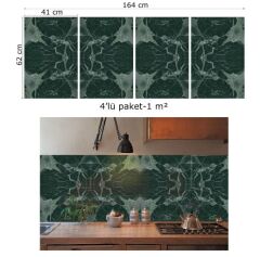 FAYANS ÜSTÜ PVC KAPLAMA 41 X 62 YEŞİL MERMER DESEN-802
