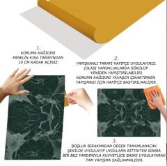 FAYANS ÜSTÜ PVC KAPLAMA 41 X 62 YEŞİL MERMER DESEN-802