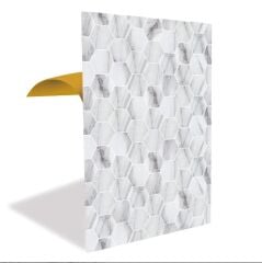 FAYANS ÜSTÜ PVC KAPLAMA 41 X 62 BEYAZ PETEK MERMER DESEN-804