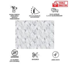 FAYANS ÜSTÜ PVC KAPLAMA 41 X 62 BEYAZ PETEK MERMER DESEN-804