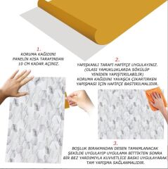 FAYANS ÜSTÜ PVC KAPLAMA 41 X 62 BEYAZ PETEK MERMER DESEN-804
