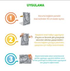 FAYANS ÜSTÜ PVC KAPLAMA 41 X 62 SİYAH ÇİZGİLİ MERMER DESEN-805