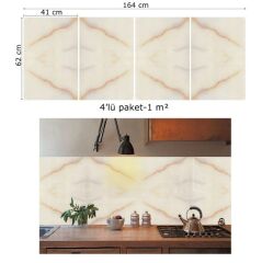 FAYANS ÜSTÜ PVC KAPLAMA 41 X 62 GOLD MERMER DESEN-806