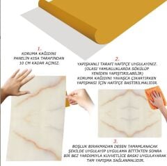 FAYANS ÜSTÜ PVC KAPLAMA 41 X 62 GOLD MERMER DESEN-806