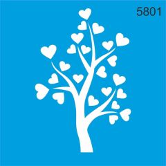 Stencıl Aşk Ağacı Desen - 5801