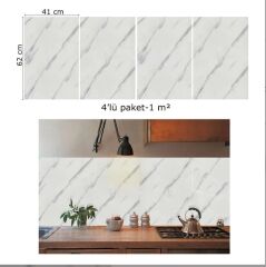FAYANS ÜSTÜ PVC KAPLAMA 41 X 62 GRİ BULUT ÇİZGİLİ DESEN-807
