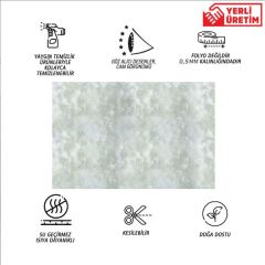 FAYANS ÜSTÜ PVC KAPLAMA 41 X 62 GRİ BULUT DESEN-808