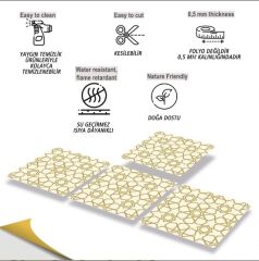 FAYANS ÜSTÜ PVC KAPLAMA 30 X 30 ALTIN SELÇUKLU YALDIZI - 809