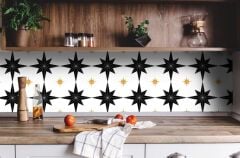 FAYANS ÜSTÜ PVC KAPLAMA 30 X 30 ALTIN ALDIZ DESENLİ  - 810