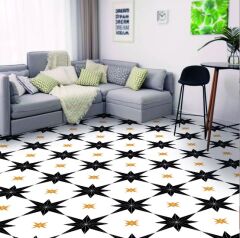 FAYANS ÜSTÜ PVC KAPLAMA 30 X 30 ALTIN ALDIZ DESENLİ  - 810