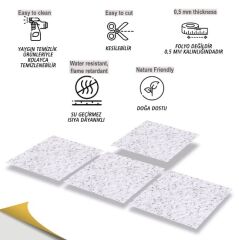FAYANS ÜSTÜ PVC KAPLAMA 30 X 30 ANTRASİT MERMER DESENLİ - 811