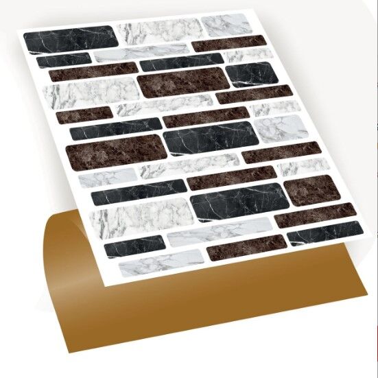 FAYANS ÜSTÜ PVC KAPLAMA 30 X 30 ASORTİ MERMER DESENLİ - 812
