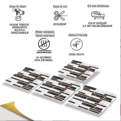 FAYANS ÜSTÜ PVC KAPLAMA 30 X 30 ASORTİ MERMER DESENLİ - 812