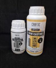 EPOKSI ŞEFFAF RECİNE İNCE DÖKÜM  ( THIN CASTING ) (  A+B   SET  )