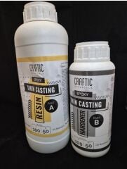 EPOKSI ŞEFFAF RECİNE İNCE DÖKÜM  ( THIN CASTING ) (  A+B   SET  )