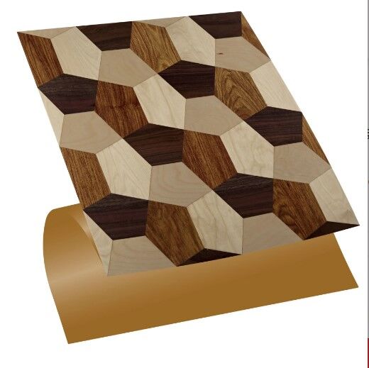 FAYANS ÜSTÜ PVC KAPLAMA 30 X 30  GEOMETRİK AHŞAP DESENLİ - 817