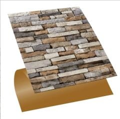 FAYANS ÜSTÜ PVC KAPLAMA 30 X 30  GEOMETRİK TAŞ DESENLİ - 818