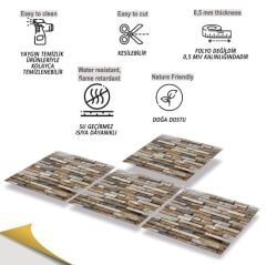 FAYANS ÜSTÜ PVC KAPLAMA 30 X 30  GEOMETRİK TAŞ DESENLİ - 818