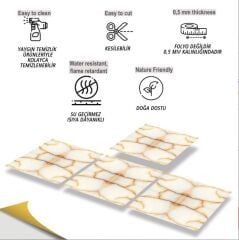 FAYANS ÜSTÜ PVC KAPLAMA 30 X 30  GOLD MERMER DESENLİ - 819