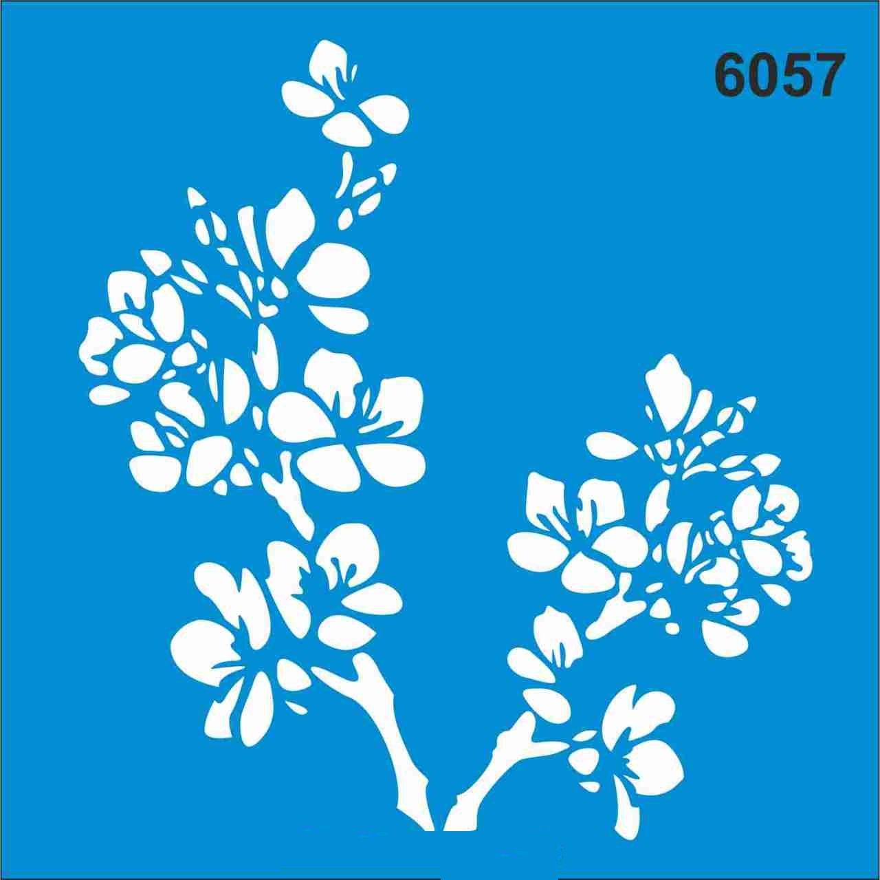 Stencıl Çiçek Desen - 6057