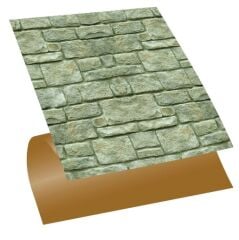 FAYANS ÜSTÜ PVC KAPLAMA 30 X 30  KAHVERENGİ TAŞ DESENLİ - 823
