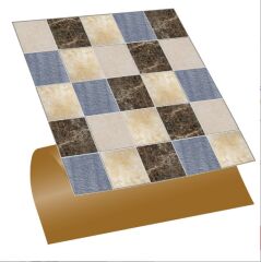 FAYANS ÜSTÜ PVC KAPLAMA 30 X 30  KARO MERMER DESENLİ - 824