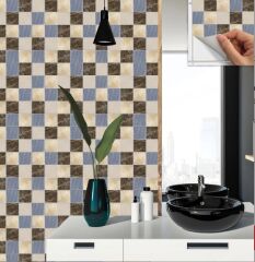FAYANS ÜSTÜ PVC KAPLAMA 30 X 30  KARO MERMER DESENLİ - 824