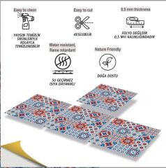 FAYANS ÜSTÜ PVC KAPLAMA 30 X 30  KONTRAST 4 LÜ KARO DESENLİ - 825