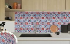 FAYANS ÜSTÜ PVC KAPLAMA 30 X 30  KONTRAST 4 LÜ KARO DESENLİ - 825