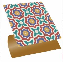 FAYANS ÜSTÜ PVC KAPLAMA 30 X 30  KONTRAST YILDIZ DESENLİ - 826