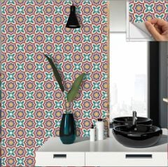 FAYANS ÜSTÜ PVC KAPLAMA 30 X 30  KONTRAST YILDIZ DESENLİ - 826