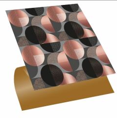 FAYANS ÜSTÜ PVC KAPLAMA 30 X 30  KOYU YUVARLAK DESENLİ - 827