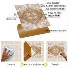 FAYANS ÜSTÜ PVC KAPLAMA 30 X 30  MERMER 002 DESENLİ - 828