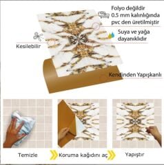 FAYANS ÜSTÜ PVC KAPLAMA 30 X 30  MERMER 003 DESENLİ - 829