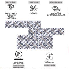Kendinden Yapışkanlı Çini Dekoratif Mini Pvc Karo 195