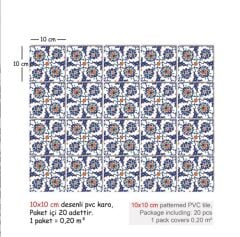 Kendinden Yapışkanlı Çini Dekoratif Mini Pvc Karo 195