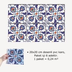 Kendinden Yapışkanlı Çini Dekoratif Mini Pvc Karo 195