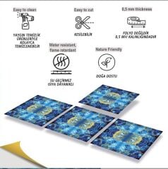 FAYANS ÜSTÜ PVC KAPLAMA 30 X 30  MERMER 004 DESENLİ - 830